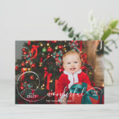 Elegante Leuke Crazy Geweldige Foto Feestdagenkaart (Staand voorkant)