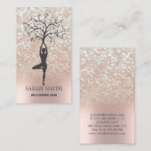 Elegante Leuke Elegante Bokeh Diamonds Yoga Visitekaartje (Voorkant / Achterkant)