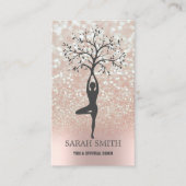 Elegante Leuke Elegante Bokeh Diamonds Yoga Visitekaartje (Voorkant)
