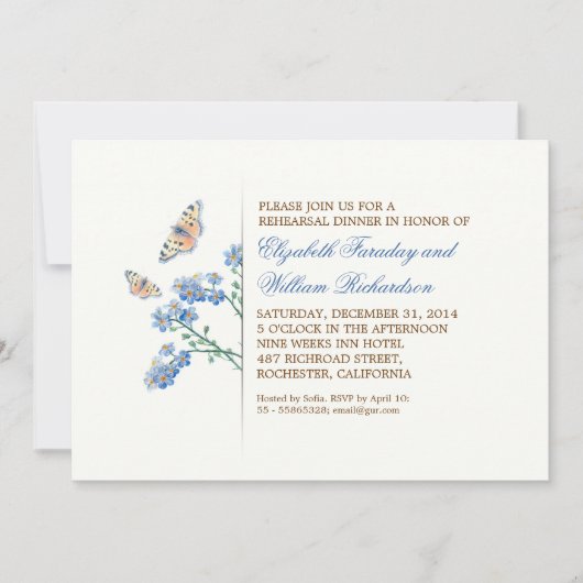 Elegante leuke en eenvoudige repetitie uitnodiging (Voorkant)