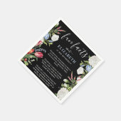Elegante Leuke Feiten Modern Script Pastel Bloemen Servet (Hoek)