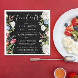 Elegante Leuke Feiten Modern Script Pastel Bloemen Servet