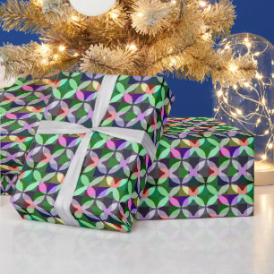 Elegante Leuke Kleurrijke Moderne Geometrische Kun Cadeaupapier