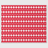 Elegante, leuke rode harten gestreept alle gelegen cadeaupapier (Vlak)