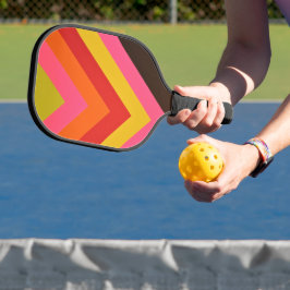 Elegante Levendige Abstracte Geometrische Kleurrij Pickleball Paddle