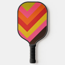 Elegante Levendige Abstracte Geometrische Kleurrij Pickleball Paddle