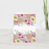 Elegante levendige bloemblaadjes Moederdag Kaart (Achterkant)