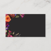 Elegante Levendige Bloemen Trouwjurk Code Kleur Informatiekaartje (Achterkant)