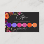 Elegante Levendige Bloemen Trouwjurk Code Kleur Informatiekaartje (Voorkant)