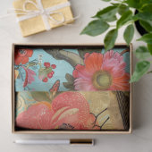 Elegante Levendige Kleurrijke Bloemen Decoupage Co Tissuepapier (Geschenk)