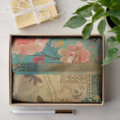 Elegante levendige kleurrijke bloemen decoupage tissuepapier (Geschenk)