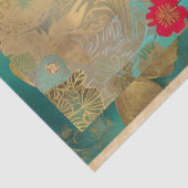 Elegante levendige kleurrijke bloemen decoupage tissuepapier (Detail)