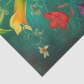 Elegante levendige kleurrijke bloemen decoupage tissuepapier (Detail)