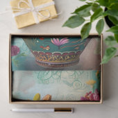 Elegante levendige kleurrijke bloemen decoupage tissuepapier (Geschenk)