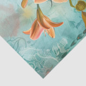 Elegante levendige kleurrijke bloemen decoupage tissuepapier (Detail)