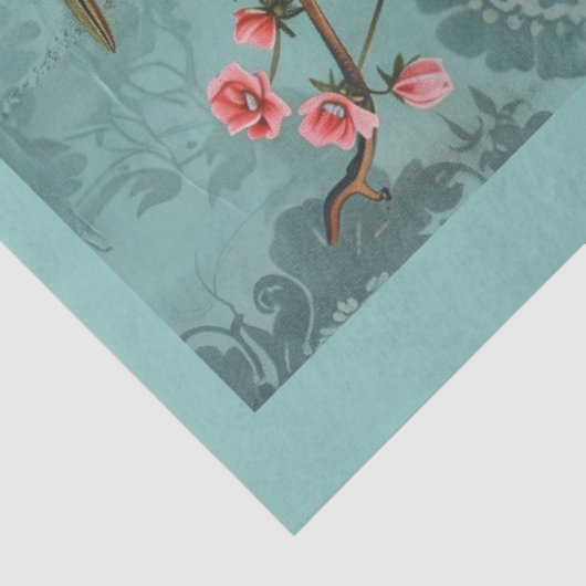 Elegante levendige kleurrijke bloemen decoupage tissuepapier (Detail)