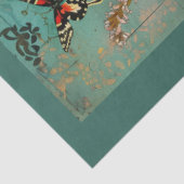 Elegante levendige kleurrijke bloemen decoupage tissuepapier (Detail)