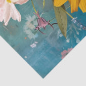 Elegante levendige kleurrijke bloemen decoupage tissuepapier (Detail)