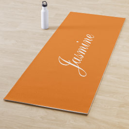Elegante levendige Oranje gepersonaliseerde yogama Yogamat