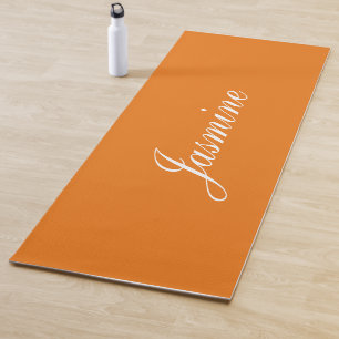 Elegante levendige Oranje gepersonaliseerde yogama Yogamat