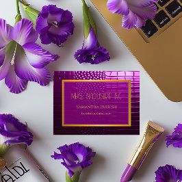 Elegante levendige Paarse nep krokodil Visitekaartje