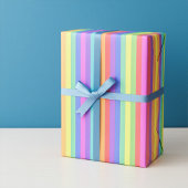 Elegante levendige regenboogstrepen inpakpapier