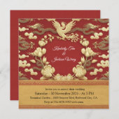 Elegante Levendige Rood Kaart (Voorkant / Achterkant)