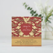 Elegante Levendige Rood Kaart (Staand voorkant)