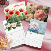 Elegante Levendige Waterverf Botanische 2026