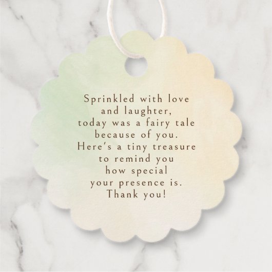 Elegante levendige wilde bloemen dank u bedankjes labels (Achterkant)