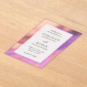 Elegante levendige woestijn zonsondergang moderne  acryl uitnodigingen (Laagn)