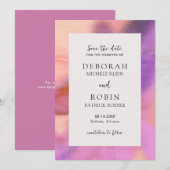 Elegante levendige woestijn zonsondergang moderne  save the date (Voorkant / Achterkant)