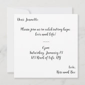 Elegante Levensboom Feest Uitnodiging (Achterkant)