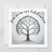 Elegante Levensboom Feest Uitnodiging (Voorkant)