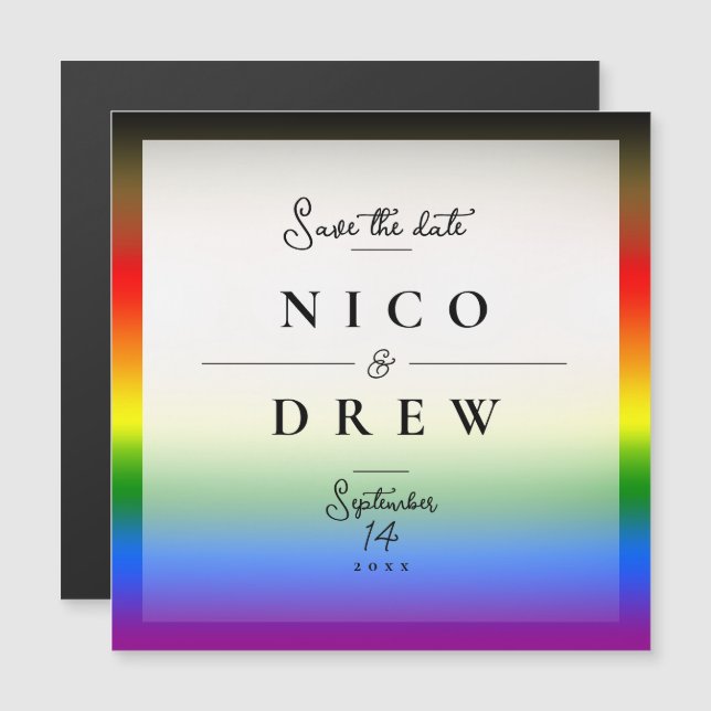 Elegante LGBTQ+ BIPOC Pride Bruiloft (Voorkant / Achterkant)