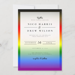 Elegante LGBTQ+ BIPOC Pride Bruiloft Kaart