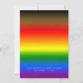 Elegante LGBTQ+ BIPOC Pride Bruiloft Kaart (Achterkant)