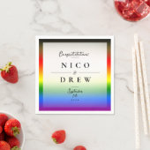 Elegante LGBTQ+ BIPOC Pride Bruiloft Servet (Insitu)