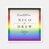Elegante LGBTQ+ BIPOC Pride Bruiloft Servet (Voorkant)