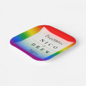 Elegante LGBTQ+ Pride Bruiloft Papieren Bordje (Gebogen)