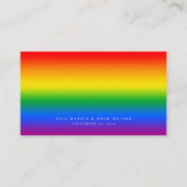 Elegante LGBTQ+ Pride Bruiloft RSVP Informatiekaartje (Achterkant)