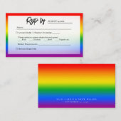 Elegante LGBTQ+ Pride Bruiloft RSVP Informatiekaartje (Voorkant / Achterkant)