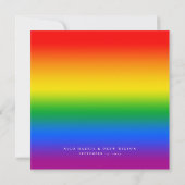 Elegante LGBTQ+ Pride-huwelijk Save The Date (Achterkant)