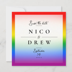 Elegante LGBTQ+ Pride-huwelijk  Save The Date