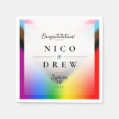 Elegante LGBTQ+ Vooruitgang Pride Bruiloft Servet (Voorkant)