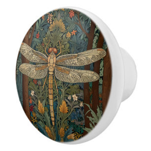 Elegante libel art boho chic botanisch keramische knop