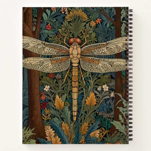 Elegante  libel art boho chic botanisch notitieboek (Achterkant)