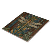 Elegante  libel art boho chic botanisch tegeltje (Zijkant)