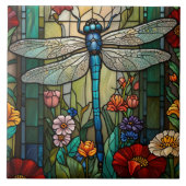 Elegante  libel art boho chic botanisch tegeltje (Voorkant)