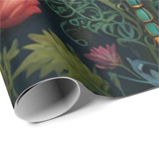 Elegante  libel boho botanische cadeaupapier (Rol Hoek)